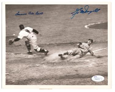 Yogi Lawrence Peter Berra Gil McDougald signed original wire photo auto JSA COA Original Cheap Pice
