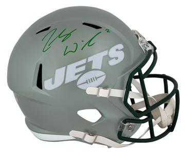 Zach Wilson Signed Jets FLASH Riddell Full Size Replica Helmet -(Fanatics COA) Outlet Hot Sale