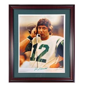 Joe Namath Original Signed Neil Leifer LE Photo Framed Steiner Auto Jets Rare Discount Outlet Locations