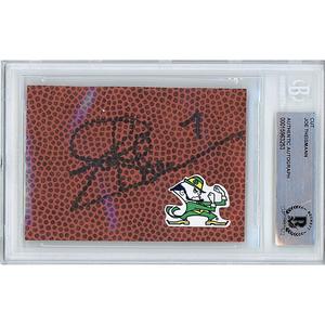 Joe Theismann Autograph Notre Dame Fighting Irish Football Sig Cut Beckett Auth Auto Slab Affordable Cheap Online