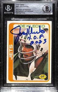 Joe Klecko Signed 1978 Topps #287 Trading Card HOF Slab Beckett 39540 Cheap Sale Sast