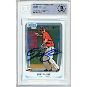 Joe Panik SF Giants Signed 2011 Bowman Chrome Draft Prospects Card BAS Auth Auto Slab Eastbay Cheap Online