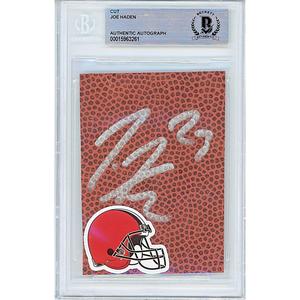 Joe Haden Cleveland Browns Signed Football Signature Cut Beckett BAS Auth Auto Slab Best Store To Get Cheap Online