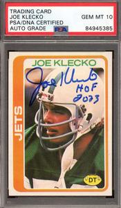 Joe Klecko Gem Mint 10 PSA DNA Signed 1978 Topps Rookie Autograph Free Shipping New Styles
