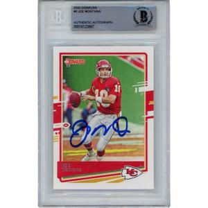 Joe Montana Autographed/Signed 2020 Donruss 9 Trading Card Beckett 47153 Buy Cheap 100% Guaranteed