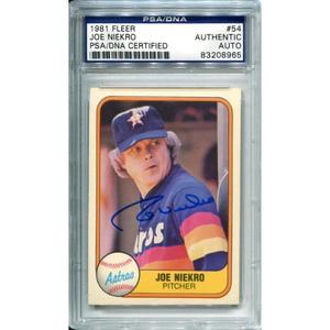 Joe Niekro Autographed 1981 Fleer Card Visit New