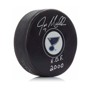 Joe Mullen Signed St Louis Blues Hockey Puck with HOF Note Discount Wide Range Of