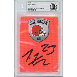Joe Haden Signed Cleveland Browns Football Pylon Piece Sig Cut Beckett Authentic Auto Slab Websites Online