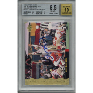Joe Montana San Francisco 49ers Autographed Signed 1995 Upper Deck Box Set #20 BGS 8.5 / 10 Auto For Nice Cheap Price