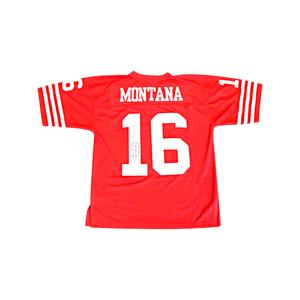 Joe Montana San Francisco 49ers Autographed Signed and Inscribed 1990 Mitchell & Ness Red Jersey (CX Auth) Outlet With Credit Card