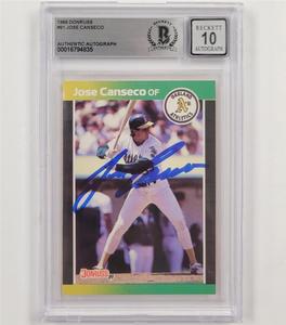 Jose Canseco signed 1989 Donruss #91 card autograph  Beckett BAS 10 auto Free Shipping Footlocker Finishline