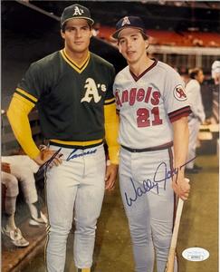 Jose Canseco & Wally Joyner Autographed 8x10 Photo (JSA) Outlet For Sale