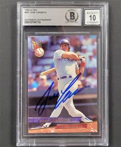 Jose Canseco signed 1993 Fleer Ultra #627 autograph Texas  BGS BAS 10 auto Clearance Very Cheap