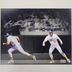 Jose Canseco Ozzie Canseco signed Oakland A's 11x14 photo autograph Beckett BAS Recommend For Sale