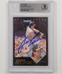 Jose Canseco signed 1992 Fleer All-Stars #24 card auto autograph  Beckett BAS Outlet Countdown Package