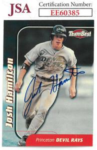 Josh Hamilton signed Princeton 1999 Team Best Minor League Baseball Card #25-JSA Clearance Supply