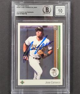 Jose Canseco signed 1989 Upper Deck #659A card autograph 779 Beckett BAS 10 auto Clearance Pictures
