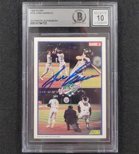 Jose Canseco signed 1990 Score #702 card autograph 732  Beckett BAS 10 auto Cheapest Pice
