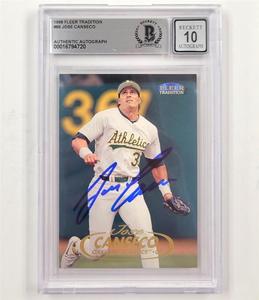 Jose Canseco signed 1998 Fleer Tradition #66 autograph  BGS BAS 10 auto Cheap Sale Visit