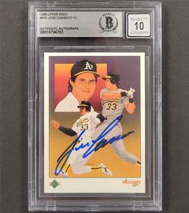 Jose Canseco signed 1989 Upper Deck #670 card autograph 783 Beckett BAS 10 auto Perfect Cheap Pice