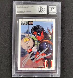 Jose Canseco signed 2019 Marvel Deadpool Sport Ball! SP card BGS BAS 10 auto Visit Cheap Pice
