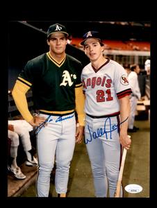 Jose Canseco Wally Joyner JSA Coa Signed  8x10 Photo Autograph Nicekicks Cheap Pice