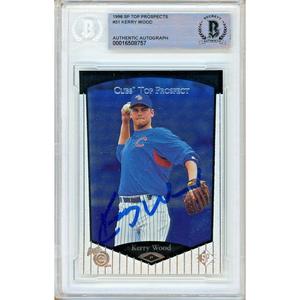 Kerry Wood Signed Chicago Cubs 1998 SP Top Prospects Baseball Card BAS Auth Auto Slab Cheap For Nice