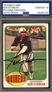 Ken Stabler Gem Mint 10 PSA DNA Signed 1976 Topps Autograph Buy Cheap Cheapest Pice