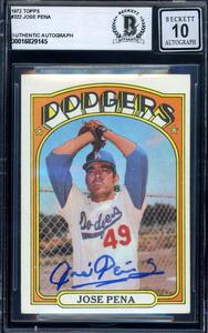 Jose Pena Gem Mint 10 Beckett BAS Signed 1972 Topps Autograph Discount Outlet Locations