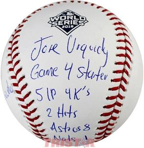 Jose Urquidy Autographed 2019 World Series Baseball with LE Inscriptions TRISTAR Outlet Best Sale