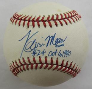 Kevin Maas Signed Auto Rawlings Baseball B152 Cheap Pice Free Shipping