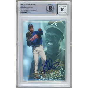 Kenny Lofton Atlanta Braves Signed 1997 Flair Showcase Card BGS Auto 10 Graded Slab Free Shipping Wiki