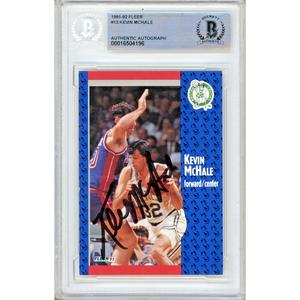 Kevin McHale Boston Celtics Signed 1991-92 Fleer Basketball Card Beckett Auth Auto Slab Low Pice For Sale