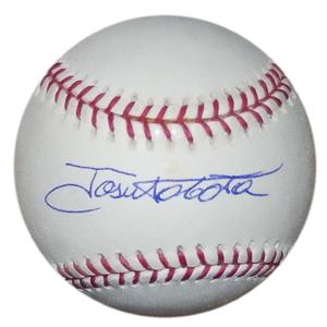 JOSE TABATA SIGNED OML BALL PITTSBURGH PIRATES YANKEES AMATEUR FREE AGENT AUTO For Nice