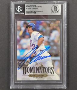 Jose Canseco signed 1993 Donruss Masters of the Game #7 card auto  Beckett BAS Free Shipping Cheap Pice