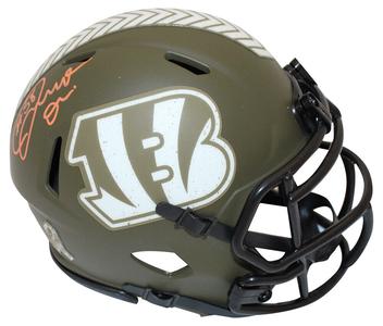 Joseph Ossai Autographed Cincinnati Bengals Salute Mini Helmet Beckett 39341 Free Shipping Geniue Stockist