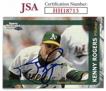 Kenny Rogers signed 1999 Fleer Sports Illustrated A's Baseball Card #102 - JSA Cheap 100% Authentic