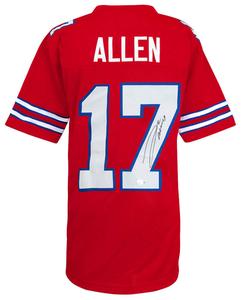 Josh Allen (BILLS) Signed Red Custom Football Jersey -(BECKETT COA) From China Sale Online