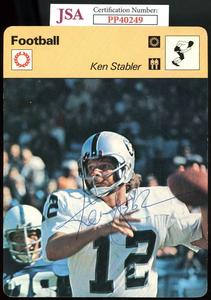 Ken Stabler JSA Coa Signed 1978 Sportscaster Rare Autograph Eastbay Online