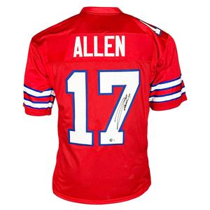 Josh Allen Signed Buffalo Red Football Jersey (Beckett) Looking For For Sale