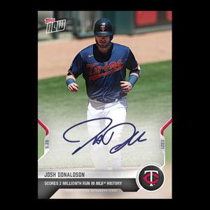 JOSH DONALDSON SIGNED SCORES 2 MILLIONTH RUN IN HISTORY TOPPS NOW AUTO CARD 281A Buy Cheap Deals
