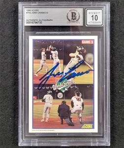 Jose Canseco signed 1990 Score #702 card autograph 730  Beckett BAS 10 auto Clearance Explore