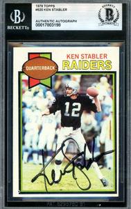Ken Stabler Beckett BAS Signed 1979 Topps Autograph Best Deals