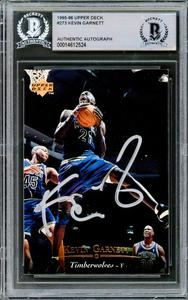 Kevin Garnett Autographed 1995-96 Upper Deck RC Timberwolves Beckett 14612524 Sale Professional