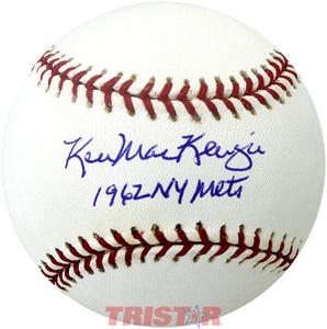 Ken MacKenzie Autographed NL Baseball Inscribed 1962 NY Mets TRISTAR Outlet Shop
