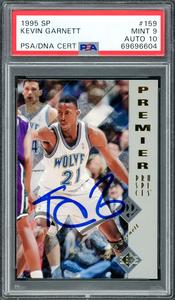 Kevin Garnett Gem 10 Auto 1995 Upper Deck SP RC PSA 9 PSA/DNA 69696604 Free Shipping 2025