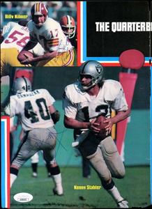 Ken Stabler  Bert Jones Jim Hart Billy Kilmer JSA 8x11 2 Page Photo Signed by 5 Cheap Sale Pay With Visa