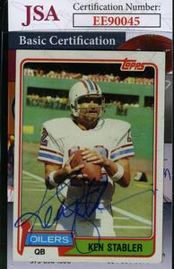 Ken Stabler 1981 Topps Jsa Coa Hand Signed Authentic Autograph Cheap Sale Huge Surprise