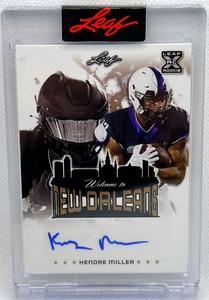 KENDRE MILLER SIGNED LEAF ROOKIE RC WELCOME TO NEW ORLEANS SAINTS AUTO 7/23 CARD Outlet Footaction