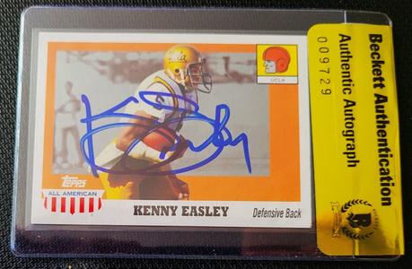 Kenny Easley Seattle Seahawks and Hall of Famer UCLA Signed 2005 Topps All-American Reprint Card (Beckett) Discount Best Sale